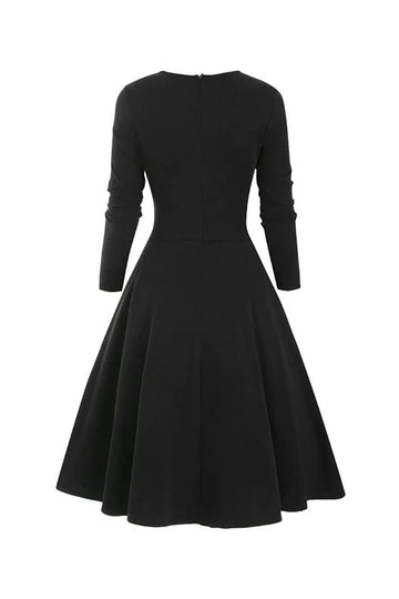 Gingham Printed Waist-Up Halloween Retro Dress